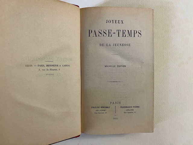 Joyeux passe-temps de la jeunesse. Nouvelle edition